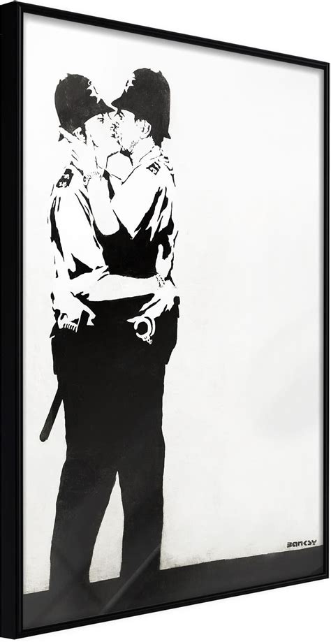 Artgeist Plakat Banksy Kissing Coppers II Rozmiar 20x30