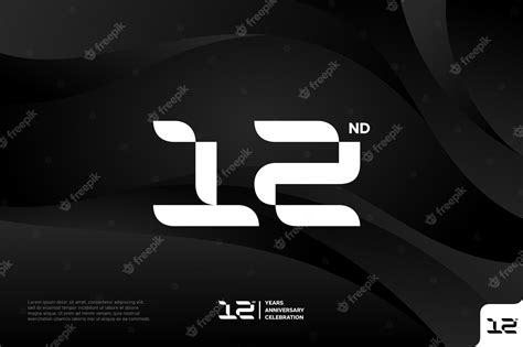 Premium Vector | Number 12 logo icon design 12nd birthday logo number ...