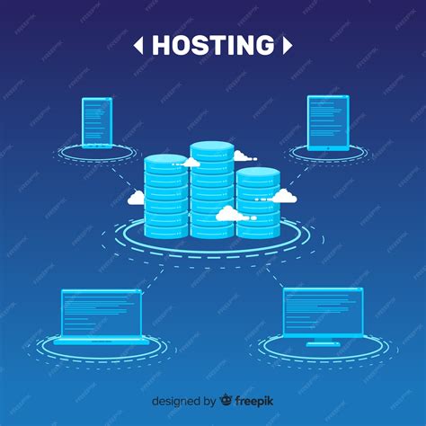 premium vector hosting service background