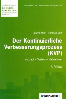 Der Kontinuierliche Verbesserungsproze Kvp Von J Rgen Witt Thomas