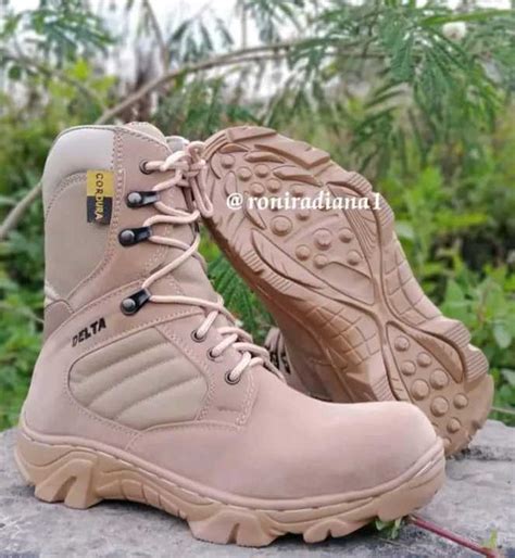 Sepatu Safety Pdl Tactical Krem Pdl Kerja Satpol Pp Porli Kamnhan 8inc