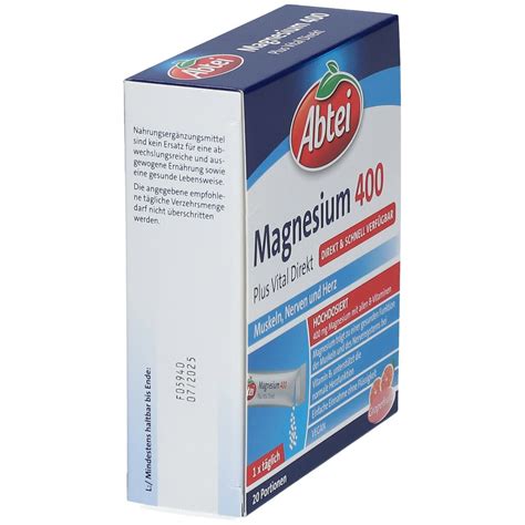 Abtei Magnesium Plus Vital Direkt St Shop Apotheke