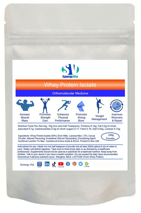 Whey Protein Isolate SynergyVita