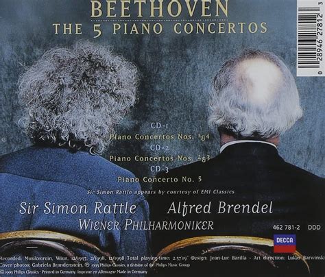 Beethoven The 5 Piano Concertos Ludwig Van Beethoven Alfred Brendel