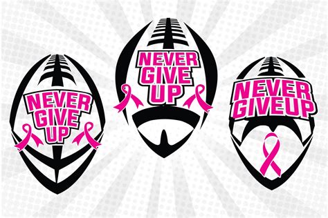 Never Give Up Football Laces Footballpink Svg Dxf Ai Etsy