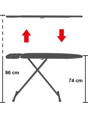 Duwee Planche Repasser Extra Large Avec Grand Repose Fer Vapeur