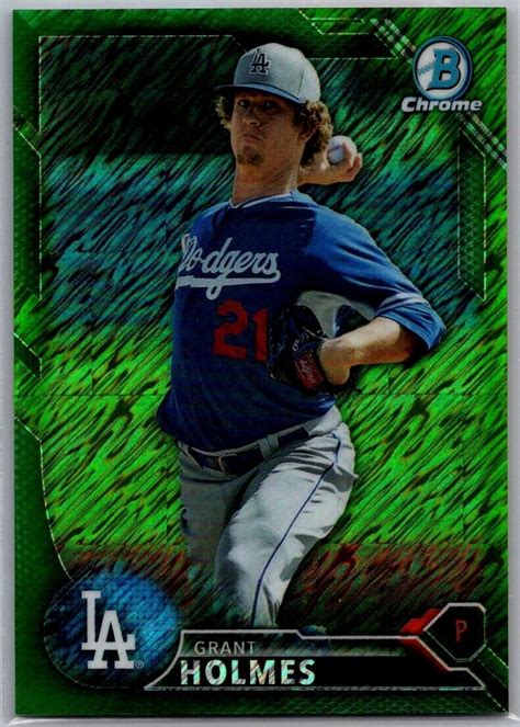 Bowman Chrome Prospects Green Shimmer Refractor Bcp Grant