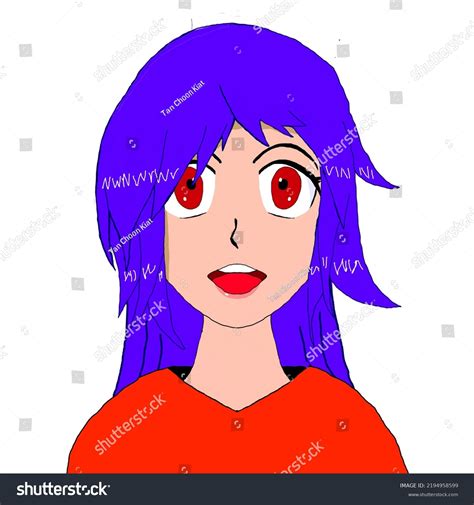 Anime Girl Face Drawing Stock Illustration 2194958599 | Shutterstock