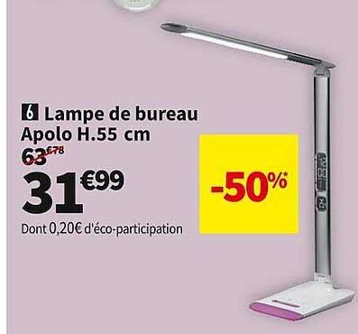 Promo Lampe De Bureau Apollo H 55 Cm Chez Conforama ICatalogue Fr