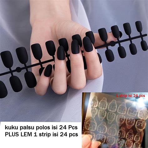 Jual Pcs Kuku Palsu Polos Free Lem Kuku Nail Art Wedding Kuku