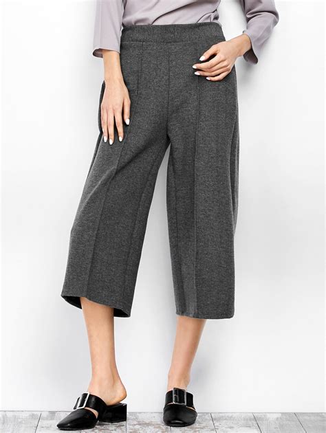 68 OFF High Waisted Crop Wide Leg Pants Rosegal