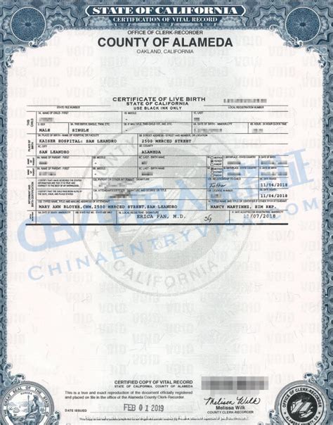 Authentication Of Birth Certificate For Use In China Chinese Visa