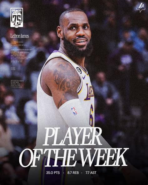 NBA Western Conference Player of the Week: 👑 : r/lakers