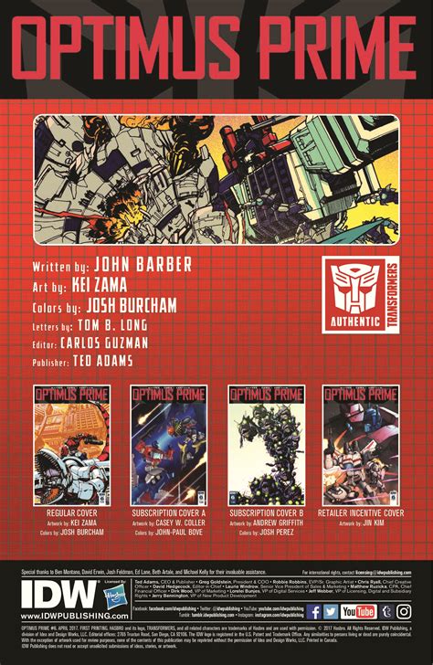 Transformers Optimus Prime #6 - Transformers Comics - TFW2005