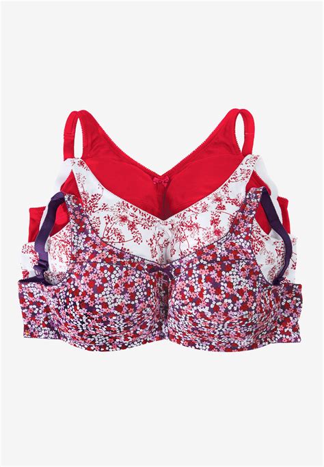 3 Pack Cotton Everyday Wireless Bra By Comfort Choice® Plus Size