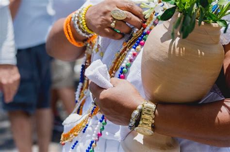 Premium Photo | Integrants of the candomble religion in religious ...