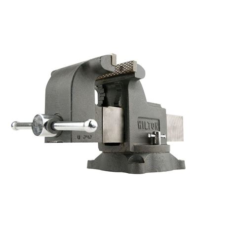 Wilton 6 In Mechanics Vise With Swivel Base 4 216 In Throat Depth