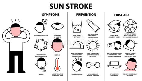 Infográficos De Traçado De Calor E Insolação Sintomas E Prevenção