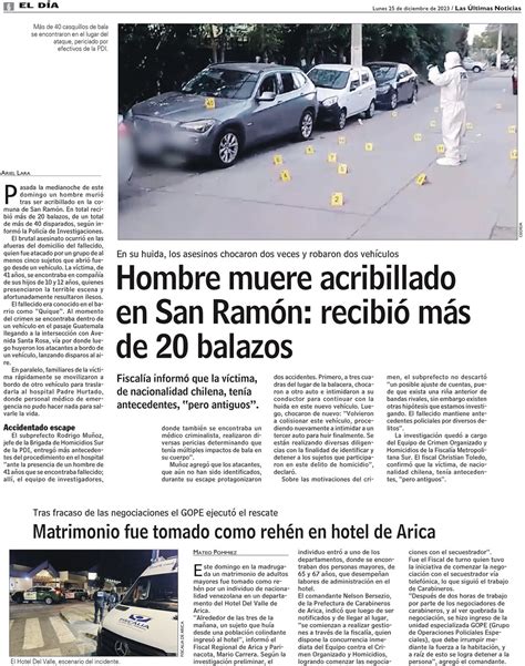 Hombre Muere Acribillado En San Ram N Recibi M S De Balazos