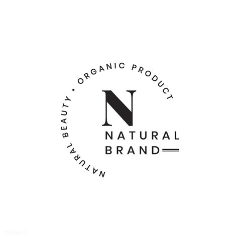 The Logo For Natural Brand Is Shown In Black And White With An Oval