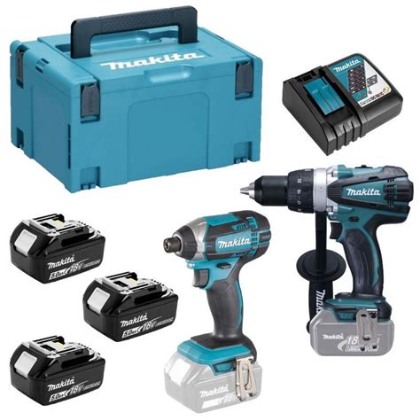 Juego De 2 Taladros MAKITA 18V DDF458 Atornillador De Impacto DTD152