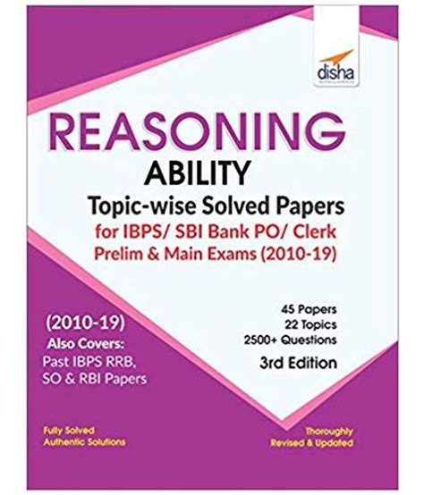 Reasoning Ability Topic Wise Solved Papers For IBPS SBI Bank PO Clerk