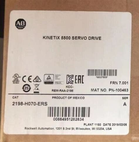 New Sealed Allen Bradley H Ers Ser A Kinetix Servo Drive