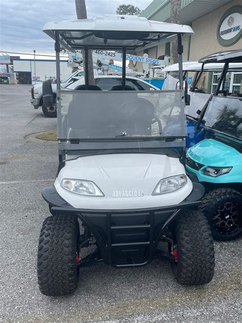 2023 Advanced Ev Ev1 42l White Lifted Street Legal Golf Cart W