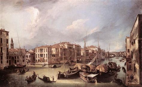 Grand Canal: Looking North East toward the Rialto Bridge, c.1725 ...