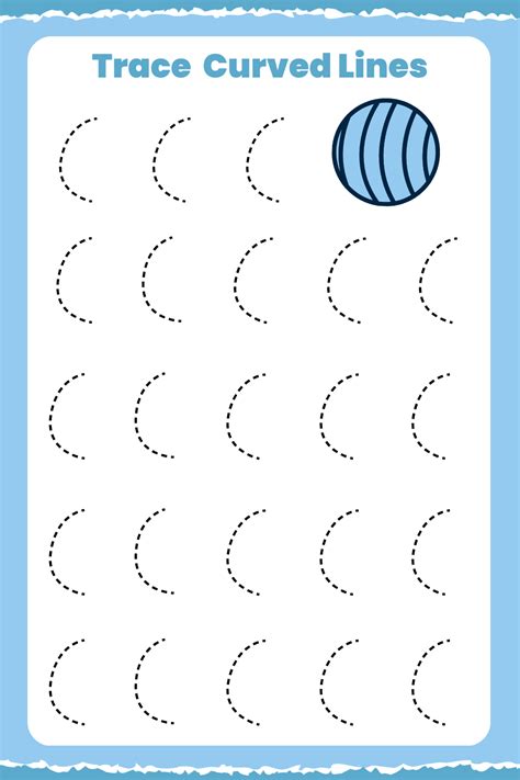 Trace Curve Lines Worksheet Letter A Crafts