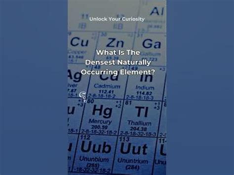 densest element science facts shorts youtube