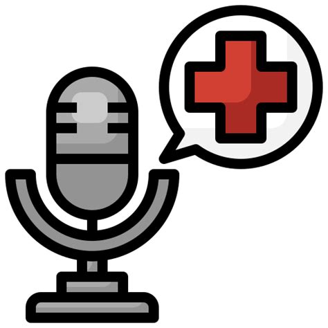 Icono De Podcast De Salud Surang Lineal Color