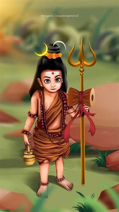 Cute Mahadev Mahadev Cartoon Lord God Bhakti Devtional Hd Phone