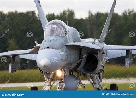 RCAF CF-18 Hornet Arrival at Airshow London. Editorial Image - Image of ...