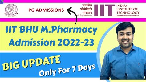 Iit Bhu M Pharmacy Admission Process Application Form Gpat Iit