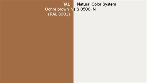 Ral Ochre Brown Ral Vs Natural Color System S N Side By