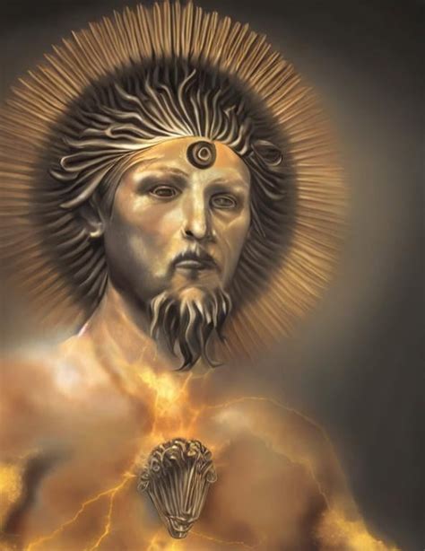 Realistic Portrait Of Sol Invictus The Sun God With