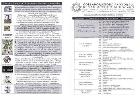 Cristiansdisanzorz Foglio Della Collaborazione Pastorale Di San