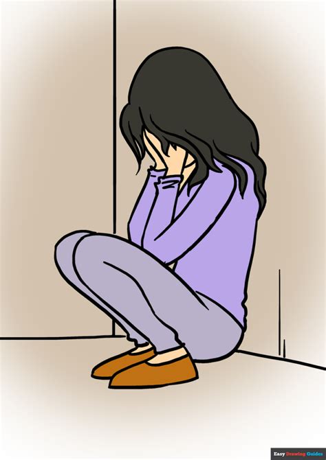 Sad Woman Crying Cartoon