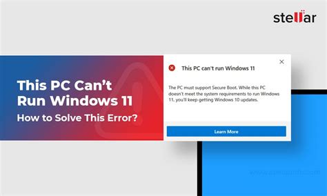 Fix This Pc Cant Run Windows Error Diy