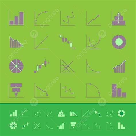 Graph Diagram Vector Hd Png Images Set Of Diagram And Graph Color Icons Trend Graph Icon Png