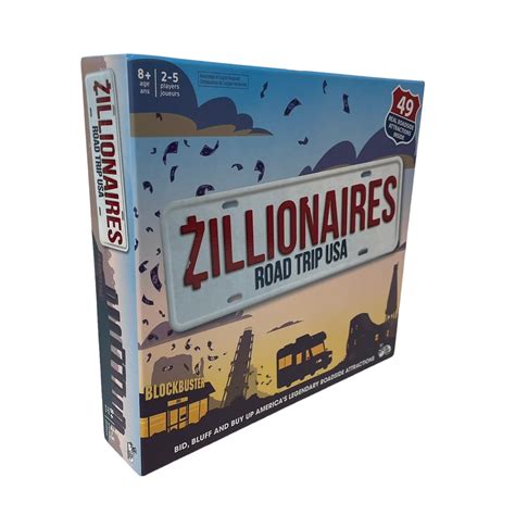 Zillionaires Road Trip Usa Board Game