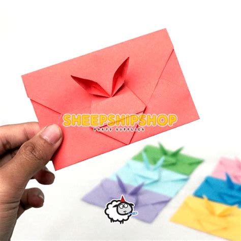 Jual [ POLOS ] AMPLOP ANGPAU ORIGAMI KELINCI Isi 3Pcs/Angpau Kertas Origami/AngpaW Uang THR ...