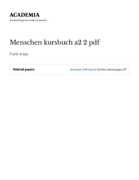 Menschen Kursbuch A2 2 Pdf PDFCOFFEE