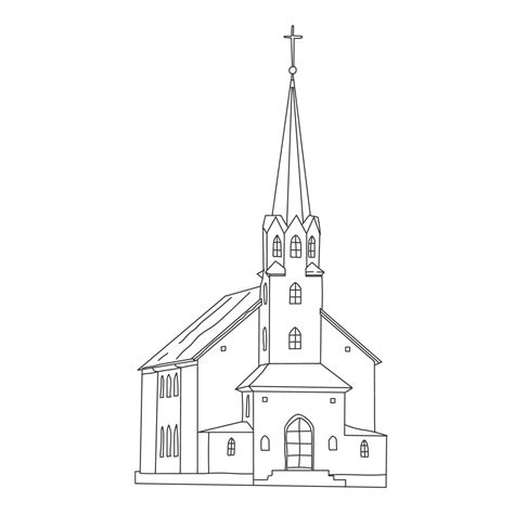 Beautiful Church Drawing Element 19898634 PNG