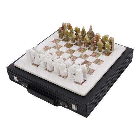 Marble Chess Set - Green and White – Bauhaus