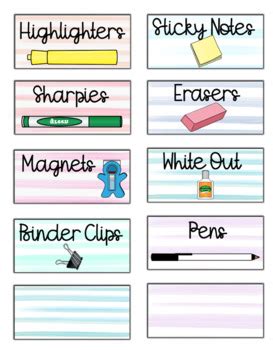 Watercolor Teacher Tool Kit Labels By Mskinder Tpt