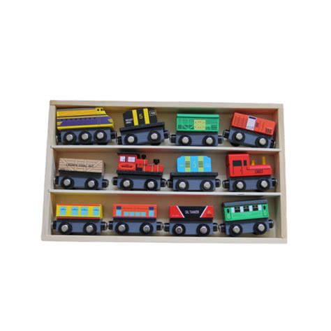 Wooden train set 12pcs