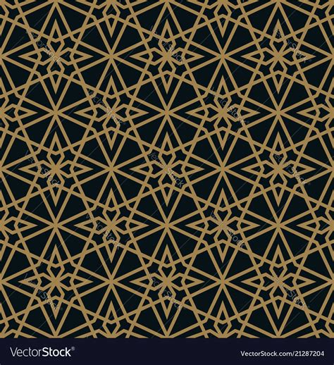 Abstract Star Geometric Pattern With Lines Vector Image