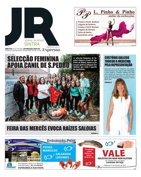 Jornal Da Região De Sintra De 26 De Outubro A 1 De Novembro By Jornal